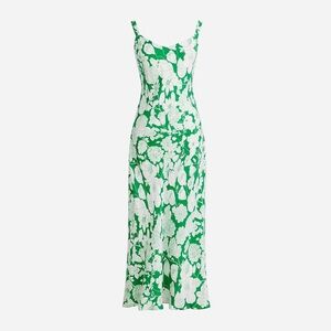 J.Crew Gwyneth V-neck cupro-blend slip dress in Kelly floral